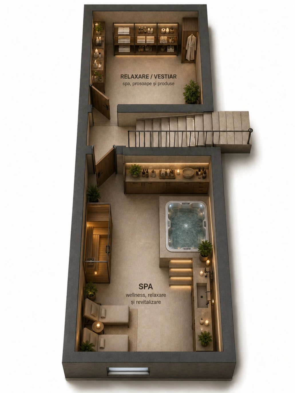 Casa individuala LUX D+P+E+M -300 mp utili-teren 620 mp-Garaj-Panorama — fotografia 6