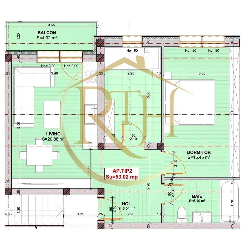 Oferim spre vanzare apartamente cu 2 camere, 0% Comision, Giroc — fotografia 19