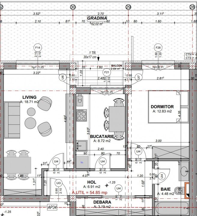 Apartament 2 camere 55mpu BUCATARIE separata gradina proprie Selimbar — fotografia 3