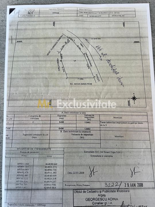 Teren intravilan 6.500 m²–Deschidere 144 ml drum european E81, km 35, Morăresti — fotografia 4