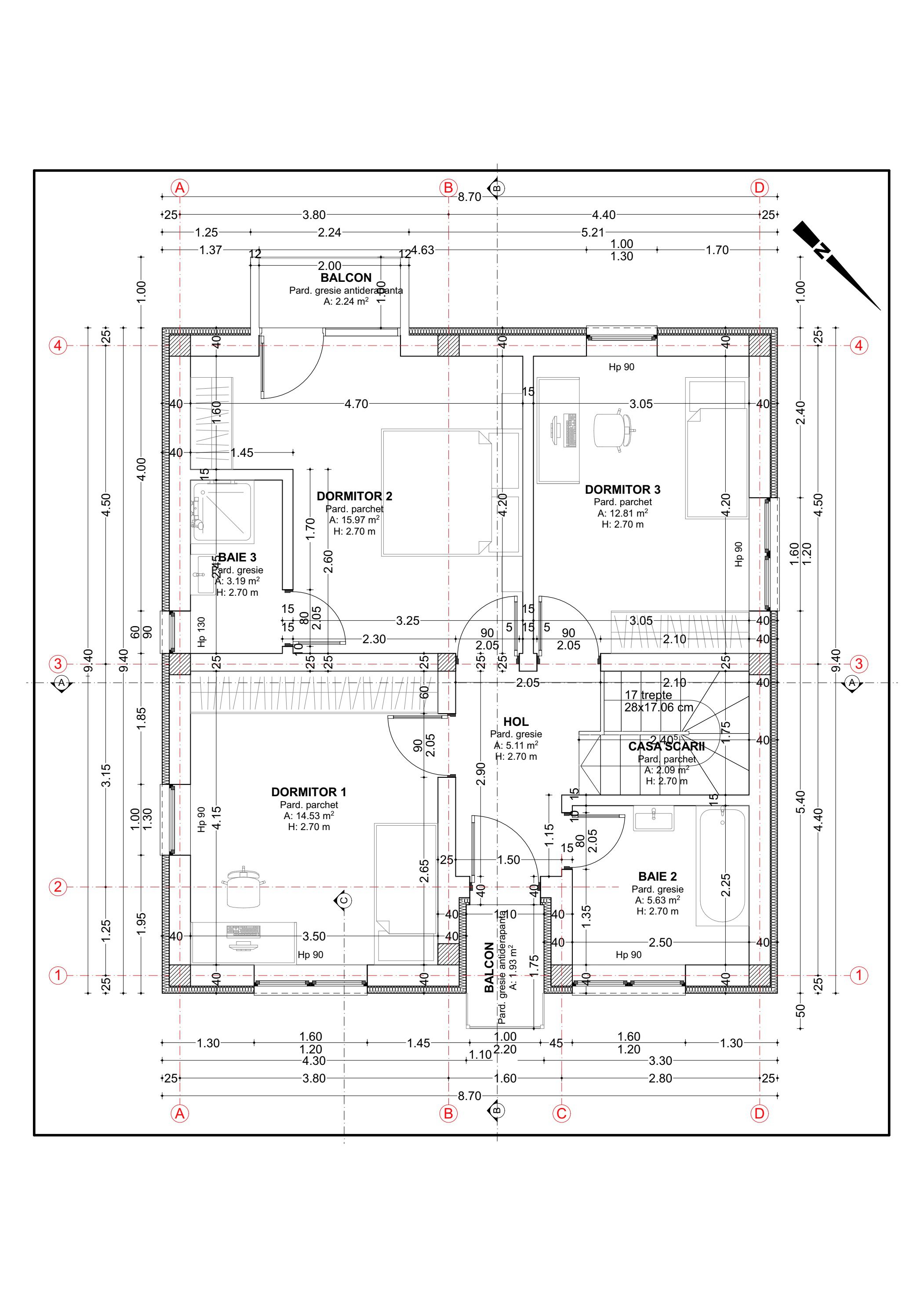 Casa  4 camere,2 bai,136 mp, 550 mp teren zona Corunca — fotografia 6