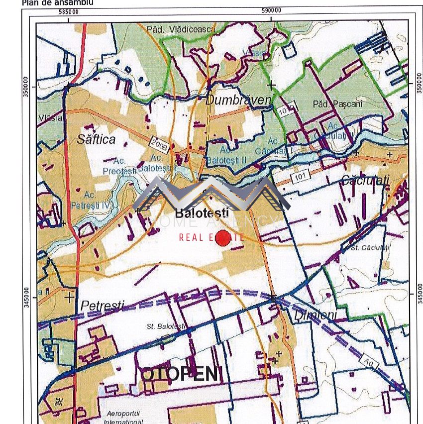 Teren 9700 mp Balotești – Ideal ansamblu rezidențial, acces rapid, utilități — fotografia 4