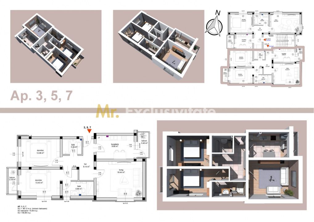 Apartament 3 camere, str Primăverii! — fotografia 7