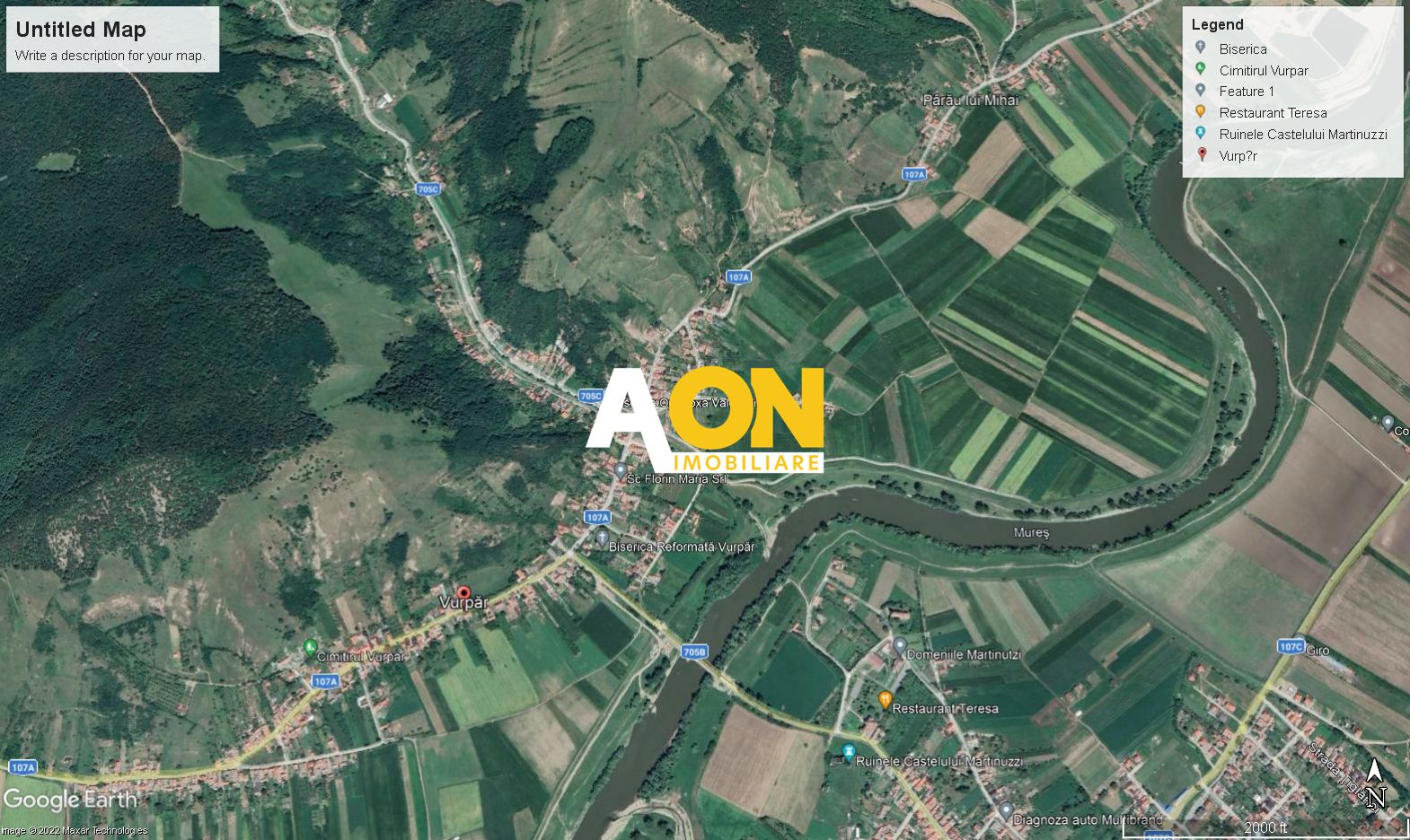 Teren intravilan, 4400 mp, Vurpar, com. Vintu de Jos