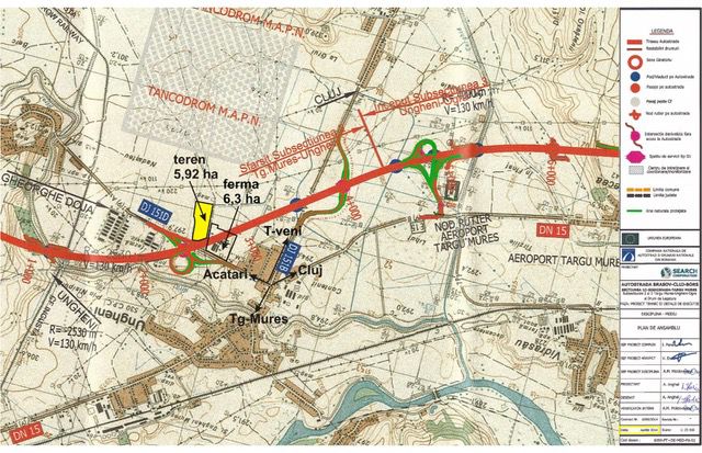 Teren extravilan Ungheni jud. Mures 4,4 ha - nod din Autostrada Transilvania — fotografia 3
