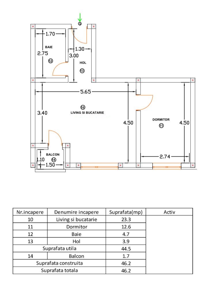 Apartament 2 camere, Zona Lisaura