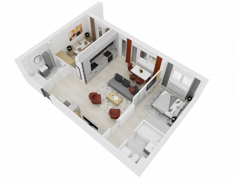 Apartament de vanzare 3 camere Sibiu Doamna Stanca 64mpu semifinisat — fotografia 4