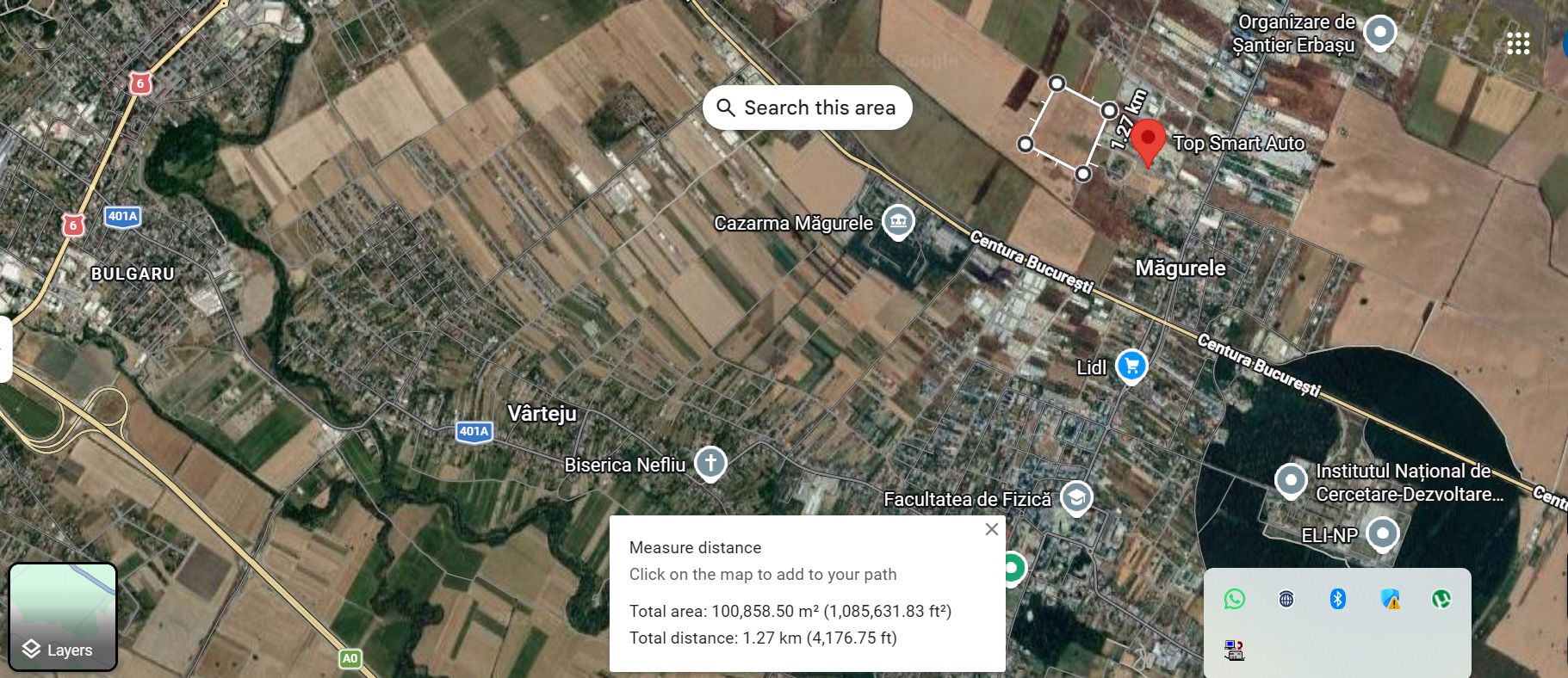 Vand teren intravilan 58.807 mp Magurele strada Fermei — fotografia 3