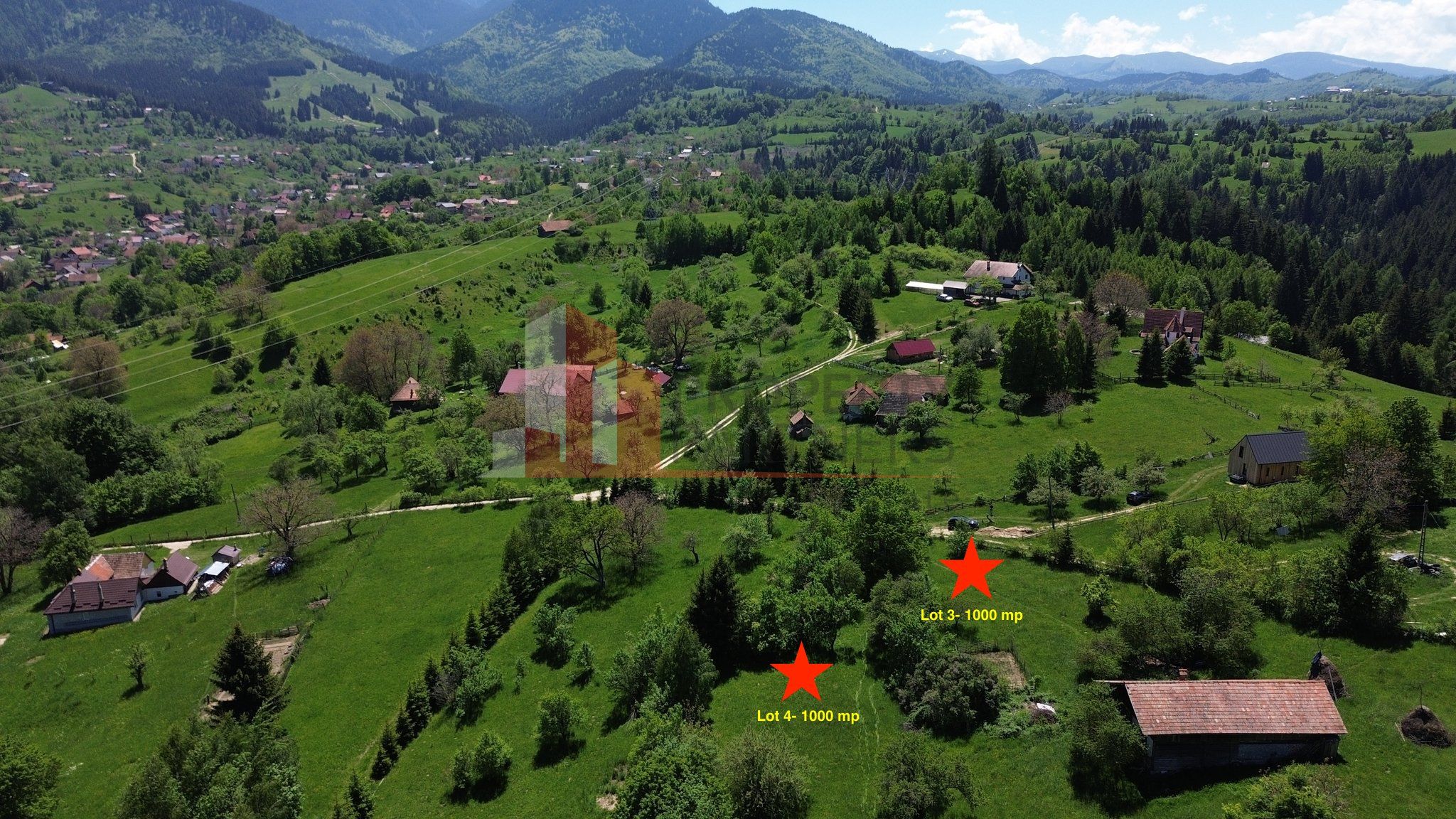 Loturi de teren 1.000 mp | Poarta – Bran | Vedere panoramică către Munții Bucegi — fotografia 3