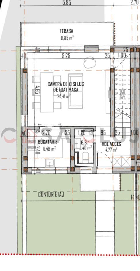 Duplex Semifinisat - Zona Grand Hotel Italia - Garaj si priveliste — fotografia 10