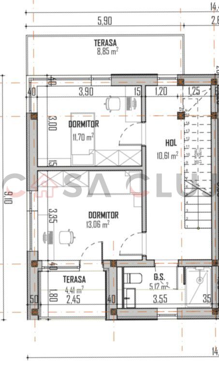Duplex Semifinisat - Zona Grand Hotel Italia - Garaj si priveliste — fotografia 11