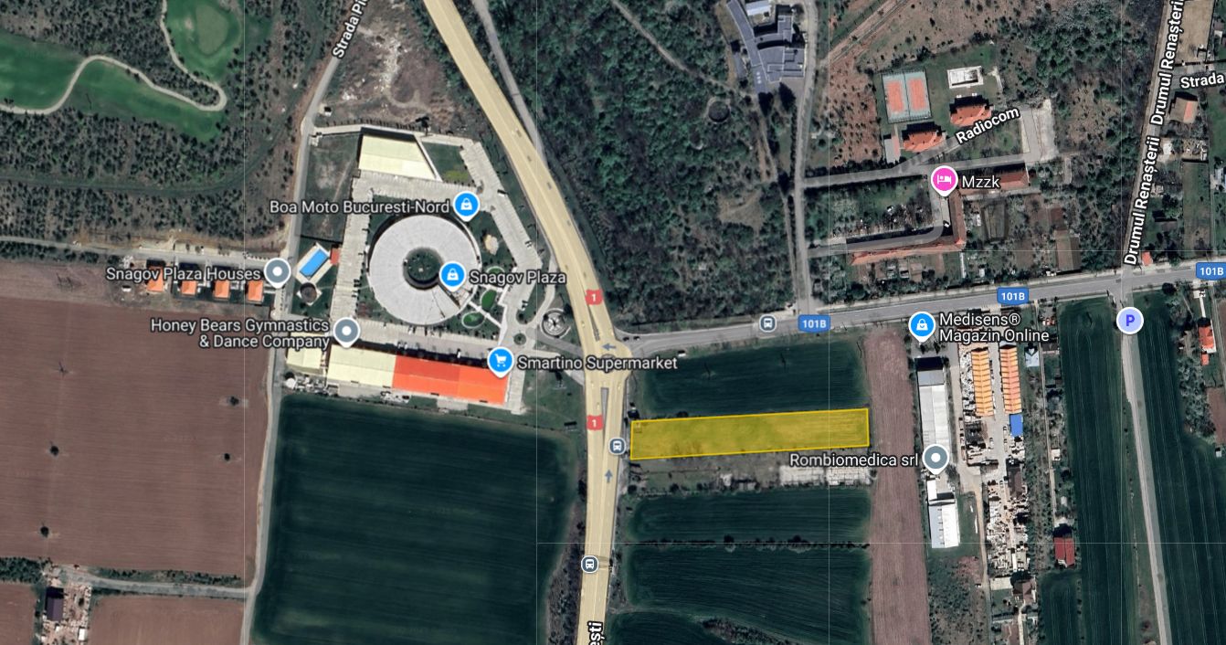 Pret redus! Snagov Plaza, 5000 mp intravilan,  deschidere la DN1 — fotografia 10