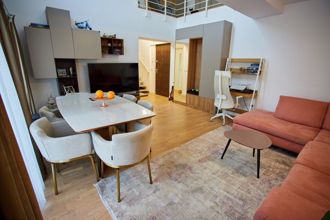 Penthouse duplex luminos, mobilat, 2 locuri parcare+boxa. — fotografia 3