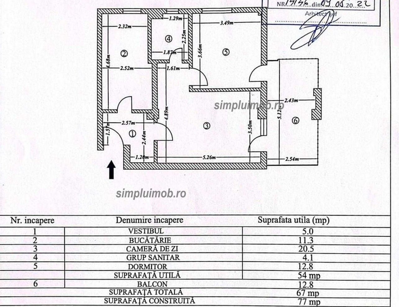 Ap 2 cam, 67mp, str. Ciresului, loc parcare subteran, mobilat-utilat — fotografia 8