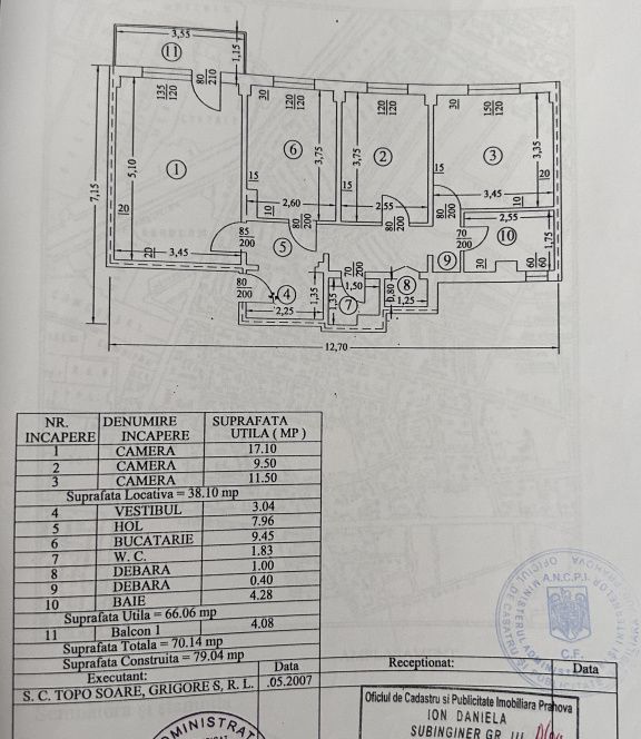 Apartament 3 camere, 2 bai, centrala proprie, Malu Rosu, Ploiesti — fotografia 17