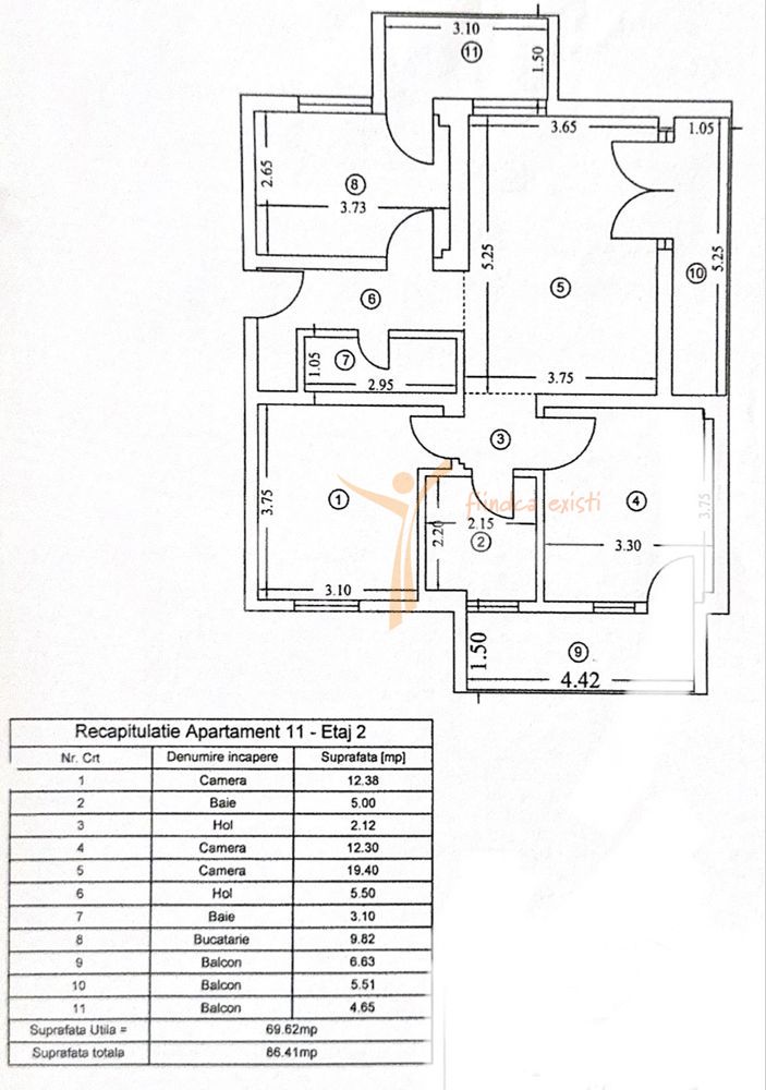 Apartament 3 camere Copou, 86 mp, mobilat si utilat, 2 locuri parcare — fotografia 9