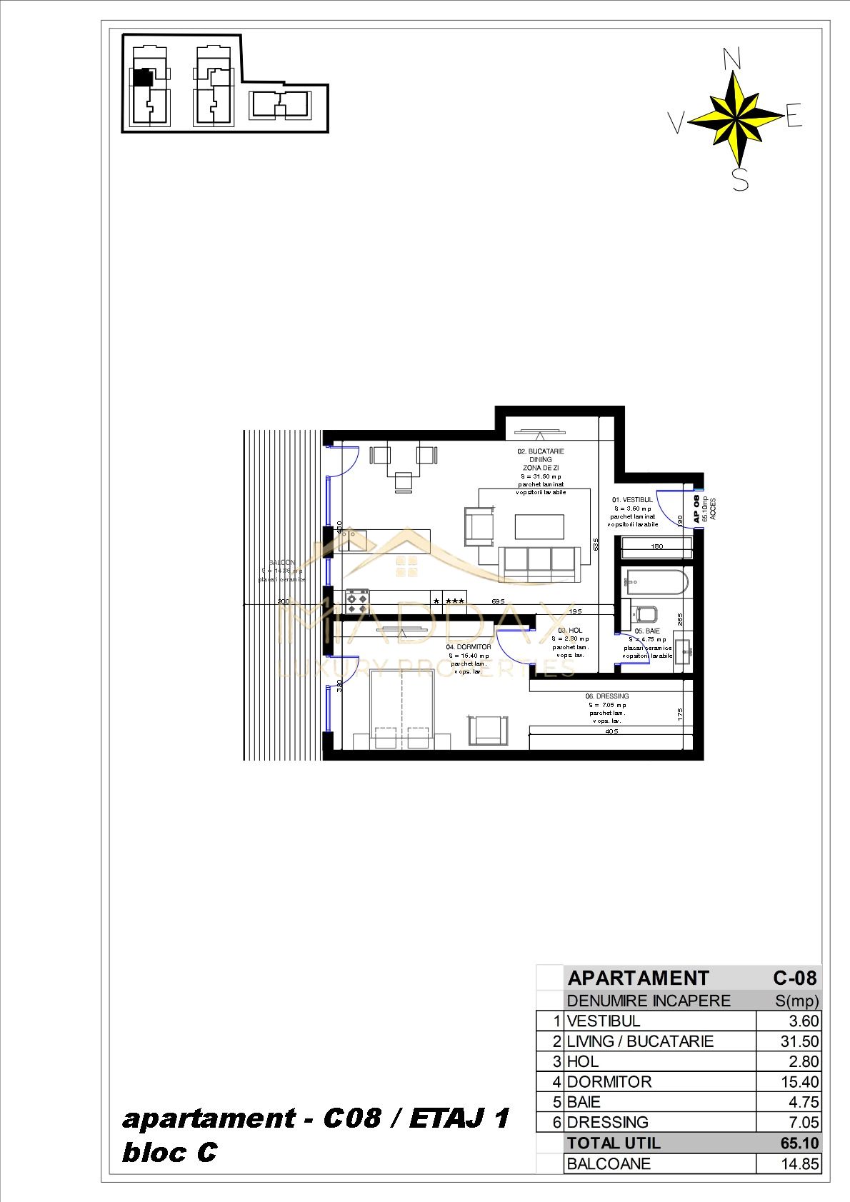 Apartament 2 camere / 65.10 mp / Pipera — fotografia 13