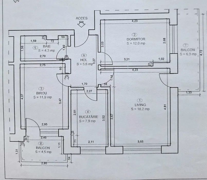 Apartament cu 3 camere situat la etajul 3 zona rezidentiala Rasnov — fotografia 7
