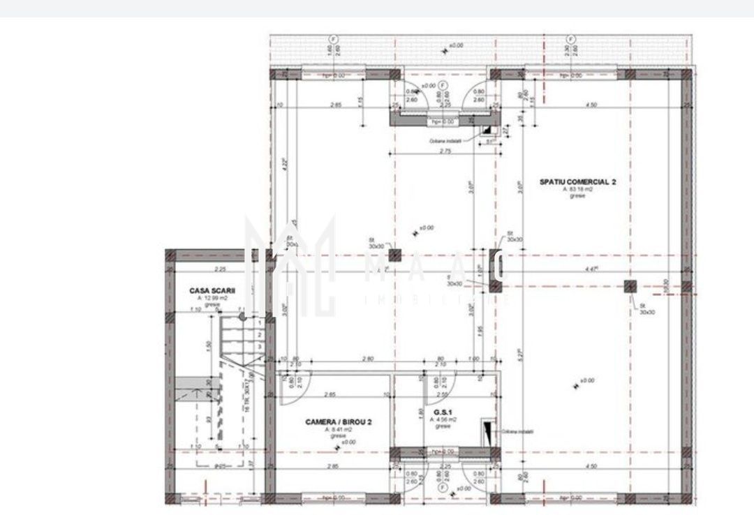 Spatiu Comercial | Open-space | 4 locuri de parcare | 93MPU | Arhitectilor