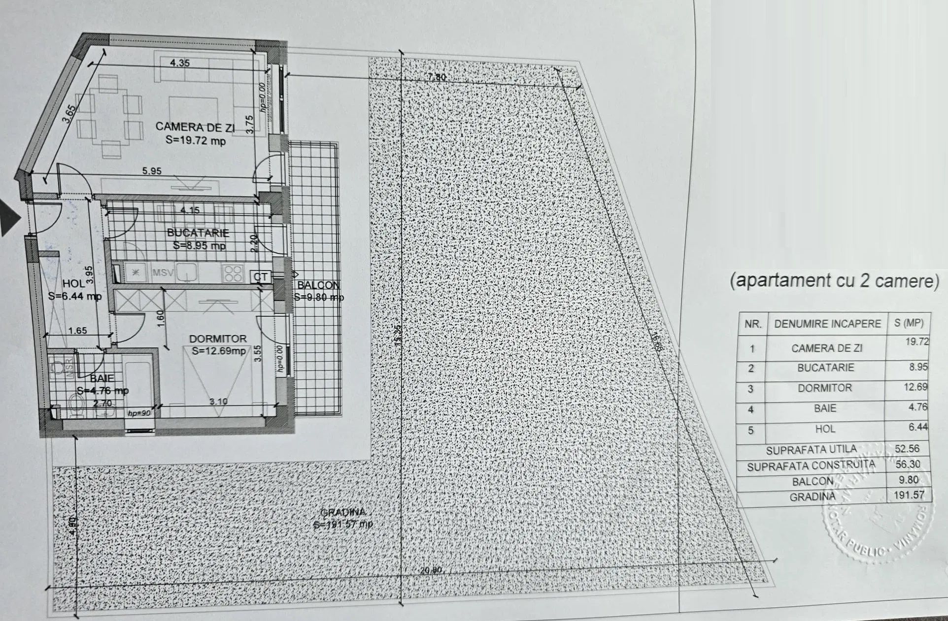 Apartament 2 camere cu grădină și terasă privată construcție nouă 2026 — fotografia 25