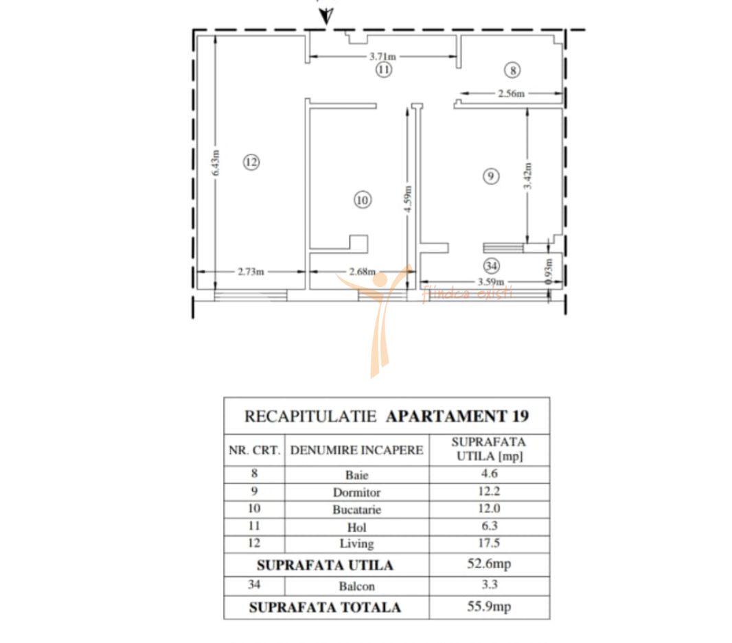 Apartament mobilat și utilat, 56 mp – Valea Adâncă, Miroslava