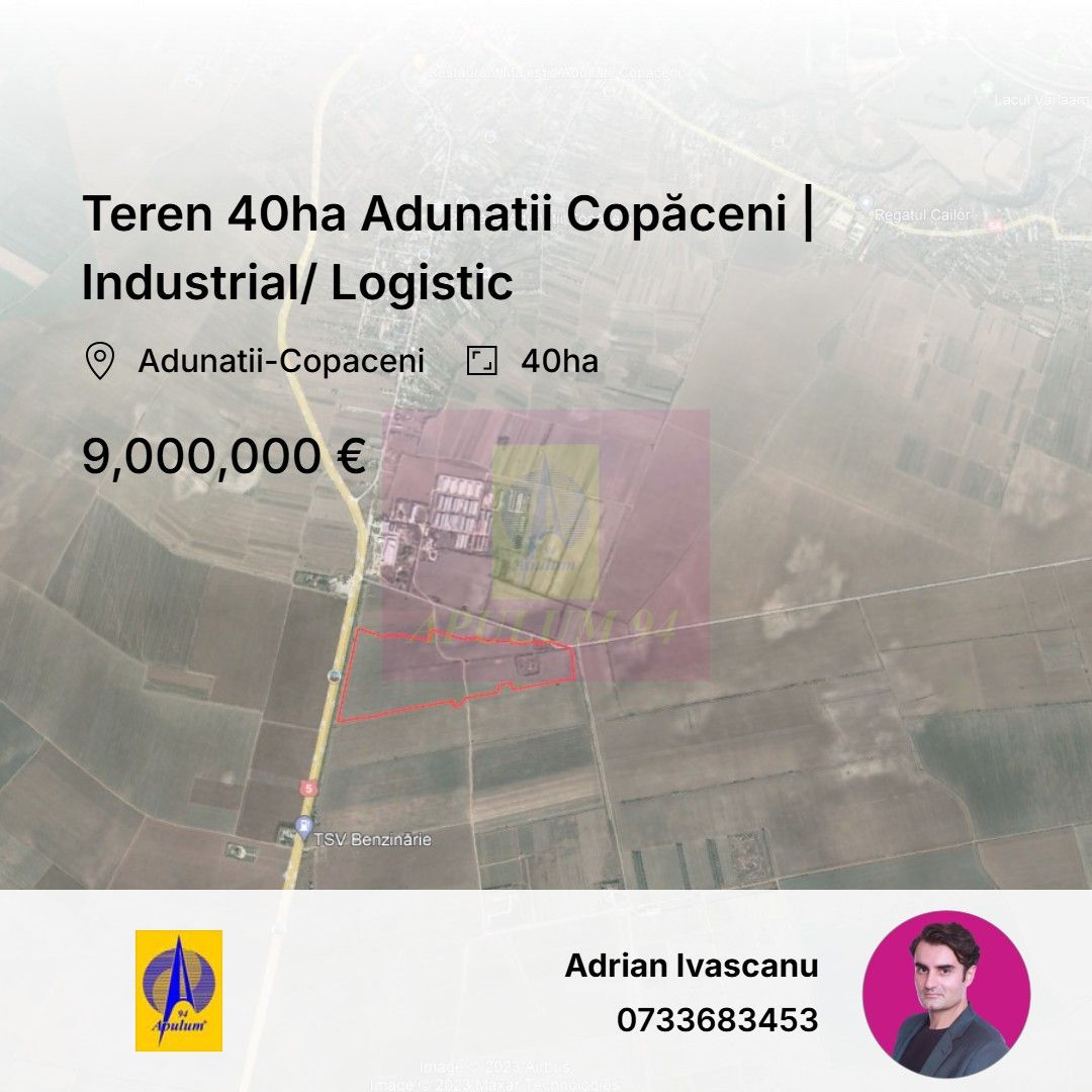 Teren 40ha Adunatii Copăceni | Industrial/ Logistic — fotografia 5