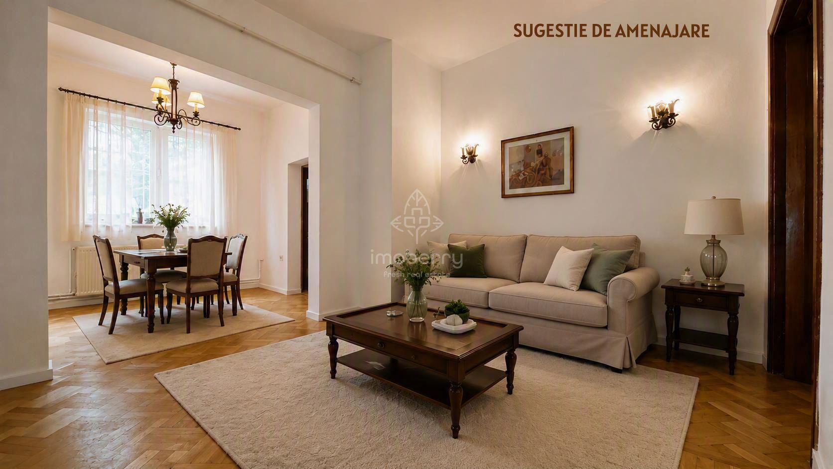 Vanzare apartament 3 camere in vila Cotroceni, langa Palatul Cotroceni, statuia