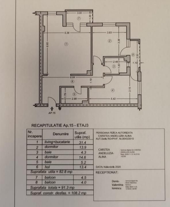 Apartament 3 camere + parcare Albert Meraki  91.3mp St. 2020 — fotografia 19