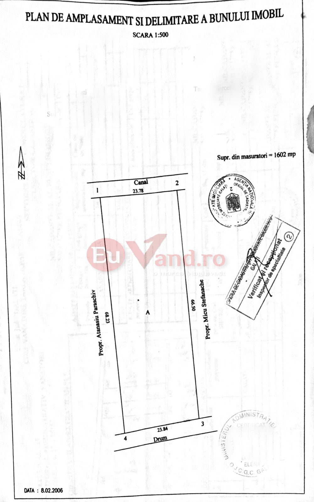 De vanzare 1600 mp. teren extravilan, com. Vanatori, 21E/mp — fotografia 3