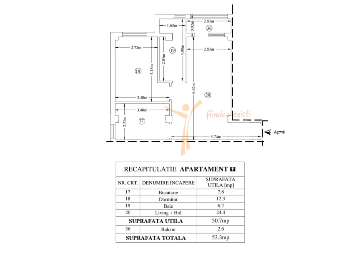 Apartament mobilat și utilat, 53.3 mp – Valea Adâncă, Miroslava — fotografia 9