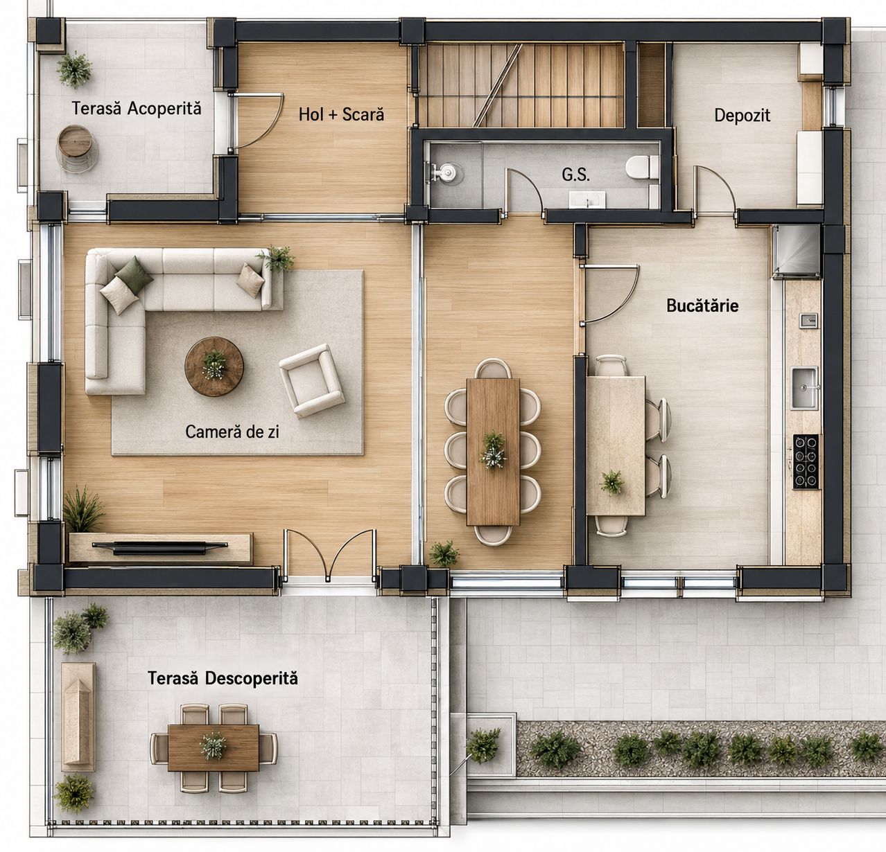 2x casa individuala 4 camere decomandate, 3 bai, Tureni — fotografia 3