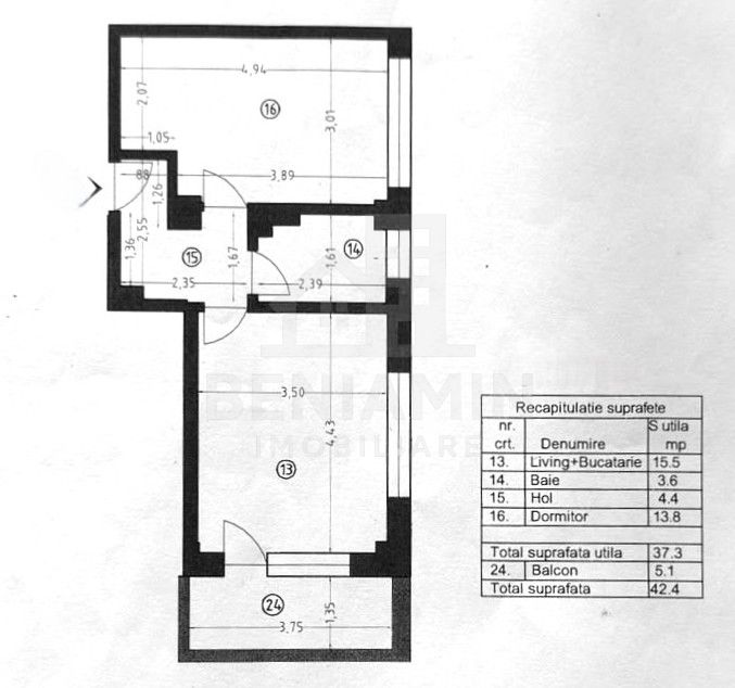 Apartament modern bloc nou etaj 1 Cornitoriu 42mp cu loc parcare — fotografia 5