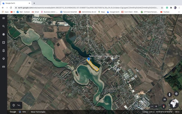 Teren intravilan Crevedia cu iesire la lac pe 2 laturi — fotografia 2