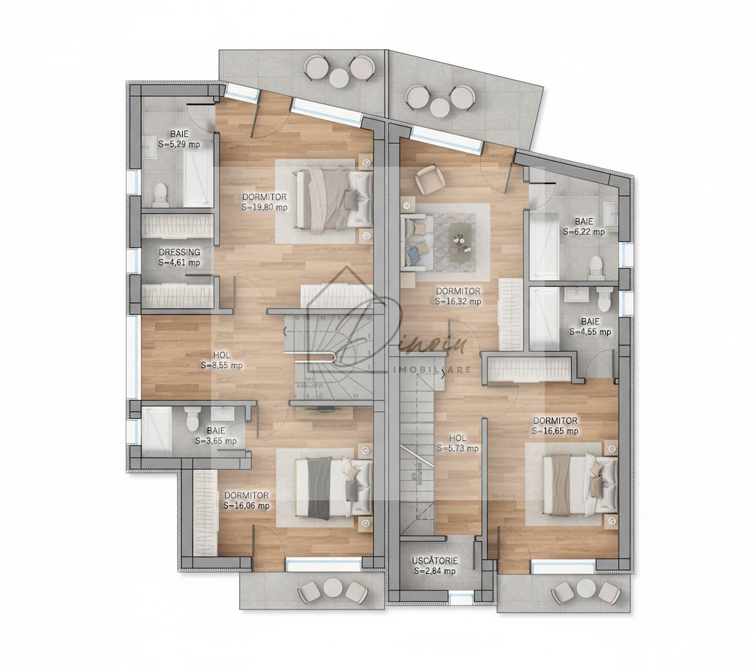 Vila 5 camere Otopeni - centru I individuala, calcan I P+1E+M I COM0% — fotografia 11