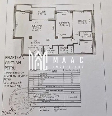 Apartament 3 camere | Etaj 1 | Balcon | Parcare | Balanta