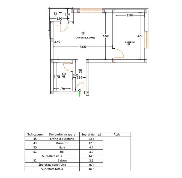 Apartament 2 camere, Zona Lisaura