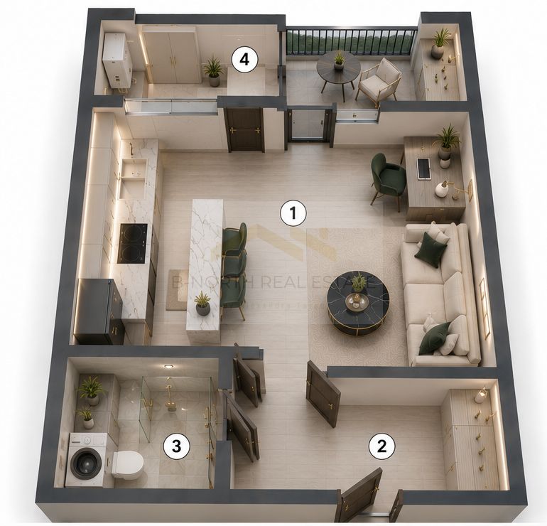 Studio nou în Ivory Residence Pipera | 43,7 mp | Ideal pentru investiție — fotografia 4