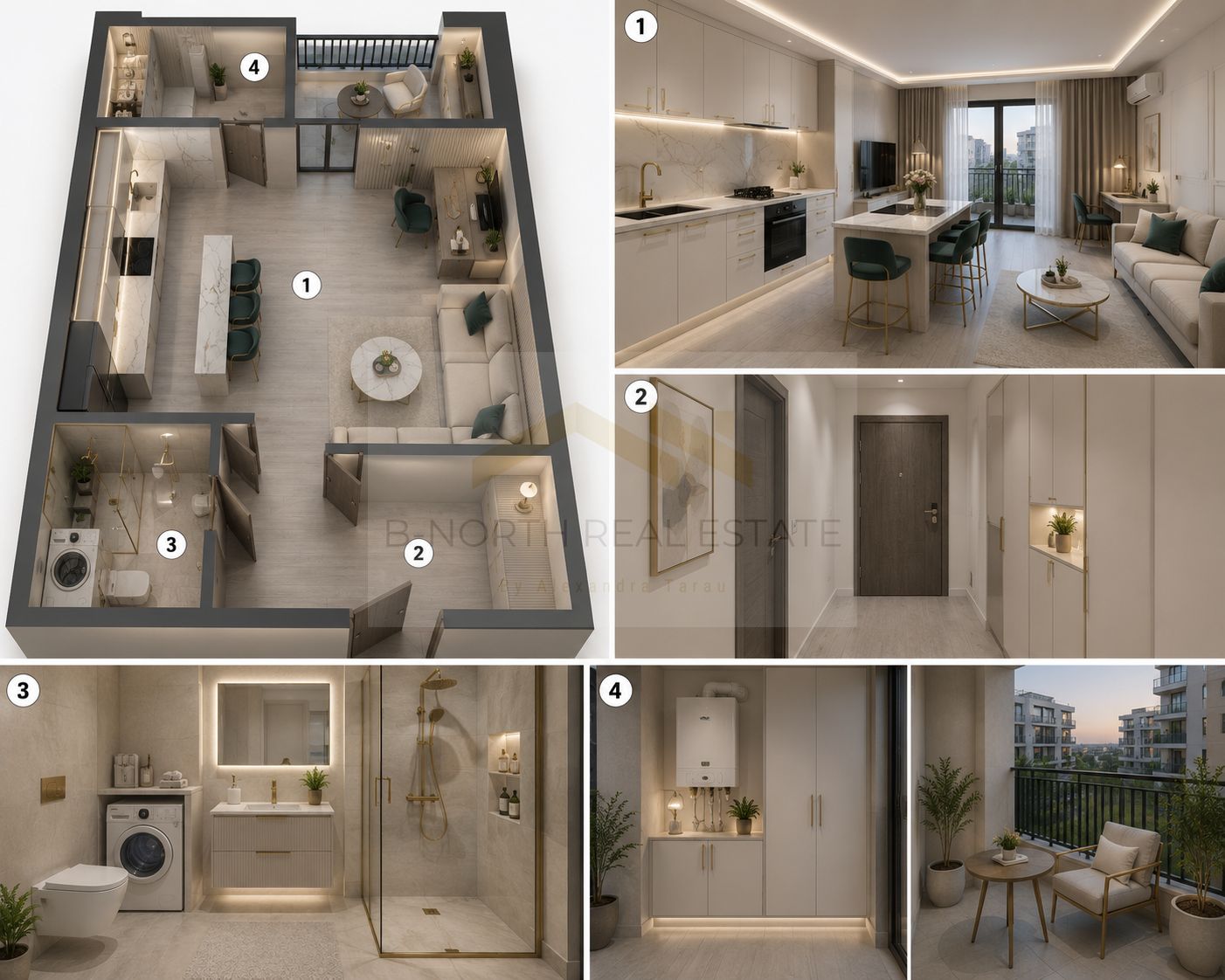 Studio nou în Ivory Residence Pipera | 43,7 mp | Ideal pentru investiție — fotografia 6