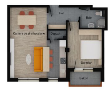 Apartament 2 camere, depozitare, etaj intermediar, balcon, garaj, boxa — fotografia 4