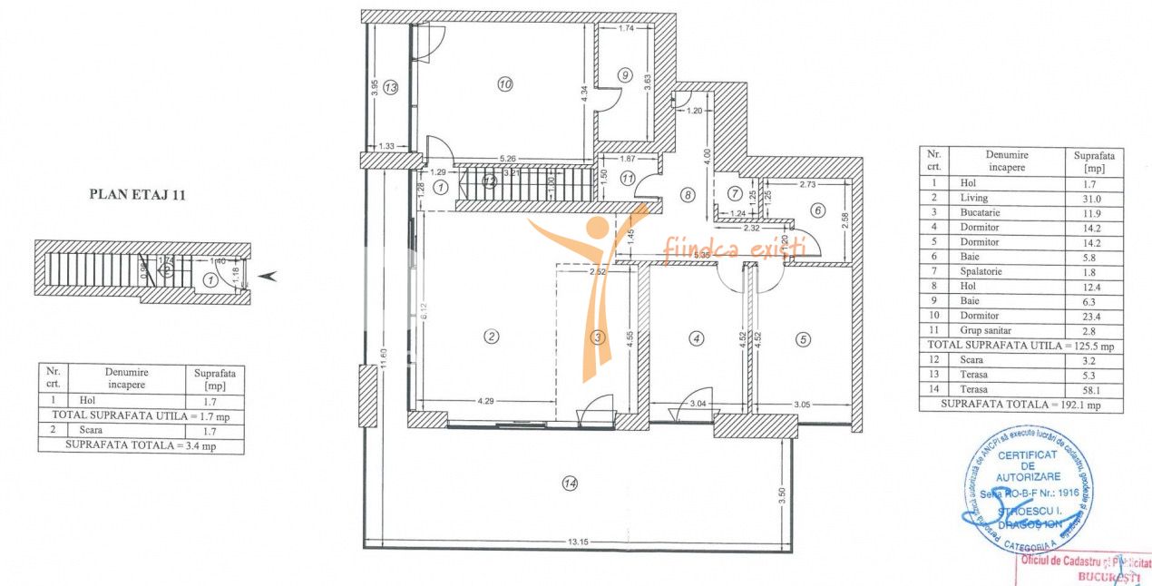 One Cotroceni Park | Penthouse 4 cam | 192mp | et 11 | 520.000 euro — fotografia 20