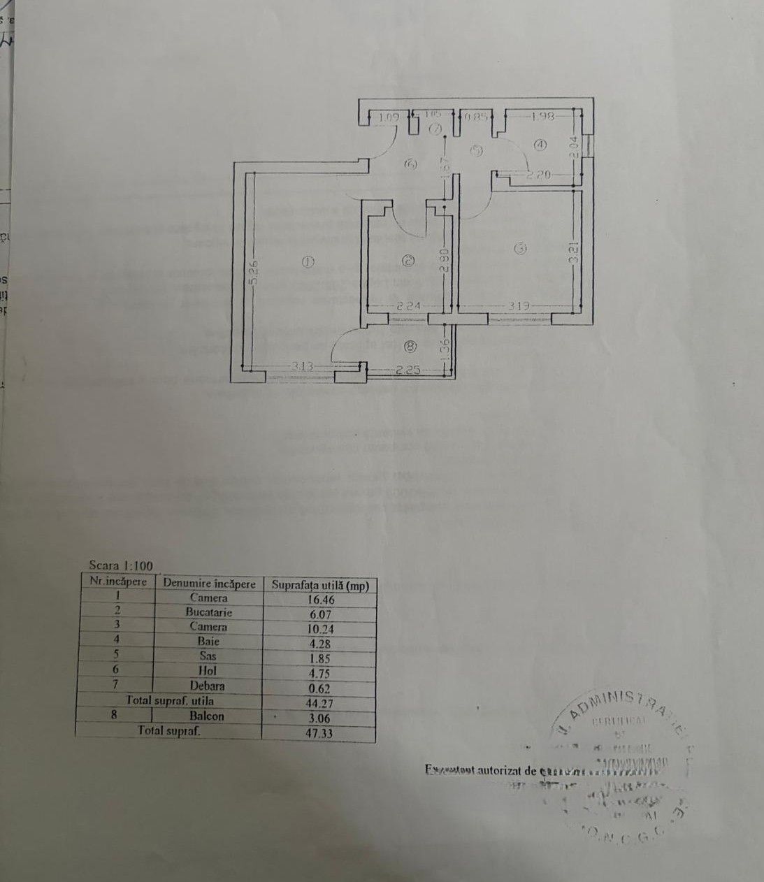COMISION 0% Podu de Fier - Apartament 2 camere decomandat 47,33 mp — fotografia 12