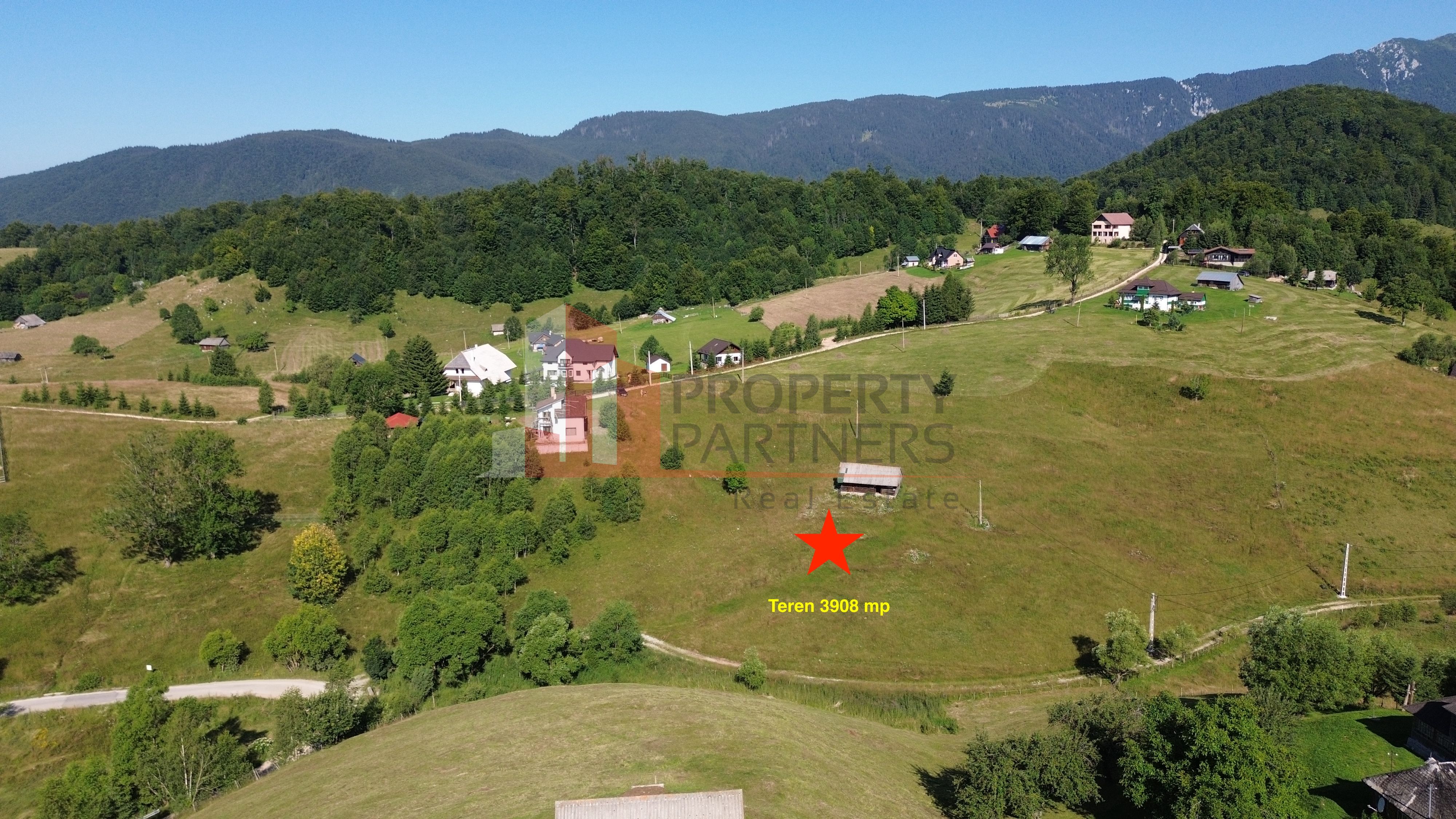 Teren intravilan 3.908 mp în Ciocanu – vedere panoramică spre Munții Bucegi — fotografia 2