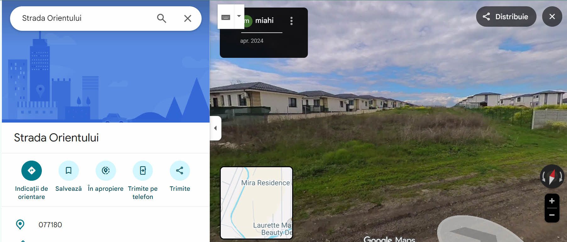 Teren intravilan 10.000mp Tunari - strada Orientului