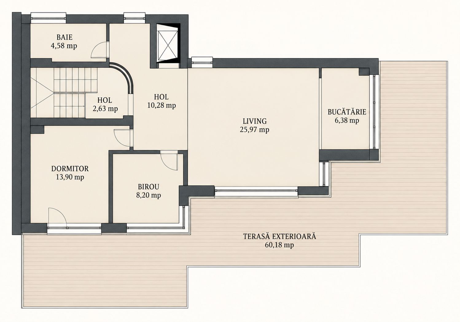 Apartament PREMIUM cu curte, terasă și lift cu acces direct în living — fotografia 51