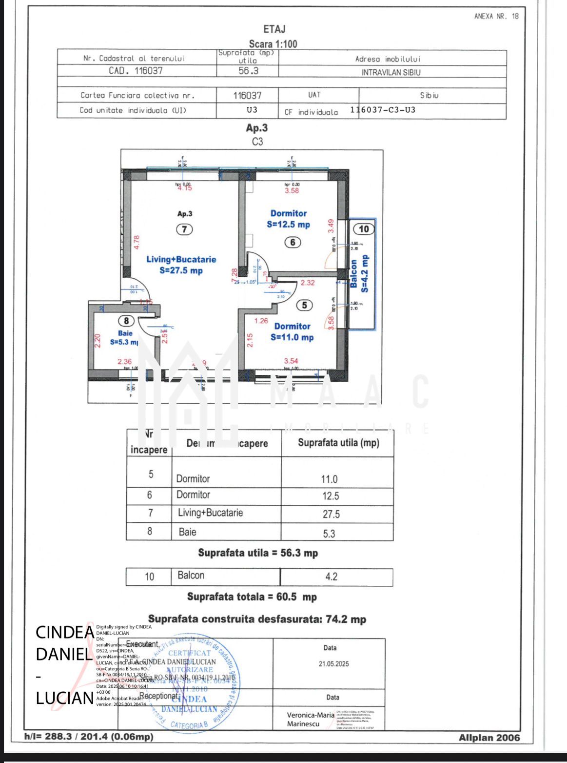 Apartament 3 camere | 56 MPU | Balcon | 2 Locuri de Parcare | Turnisor — fotografia 7