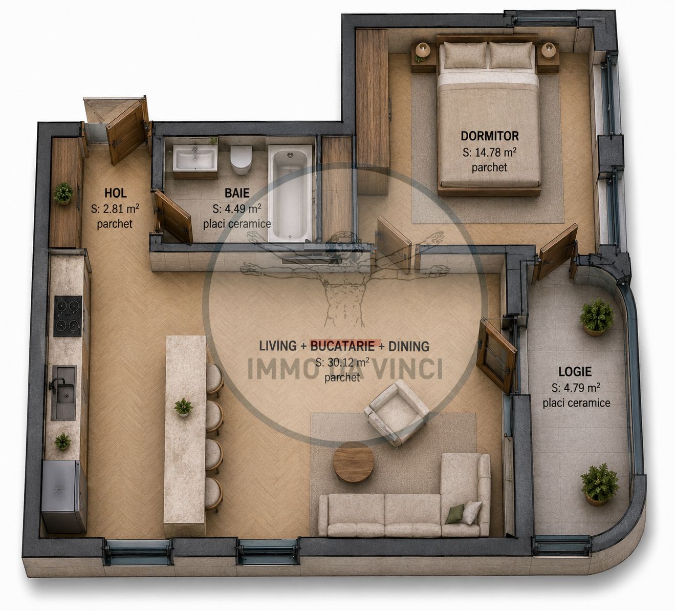 Apartamente cu 1-2-3-4 camere, parcare | Bloc Nou Traian Vuia Pod IRA — fotografia 3