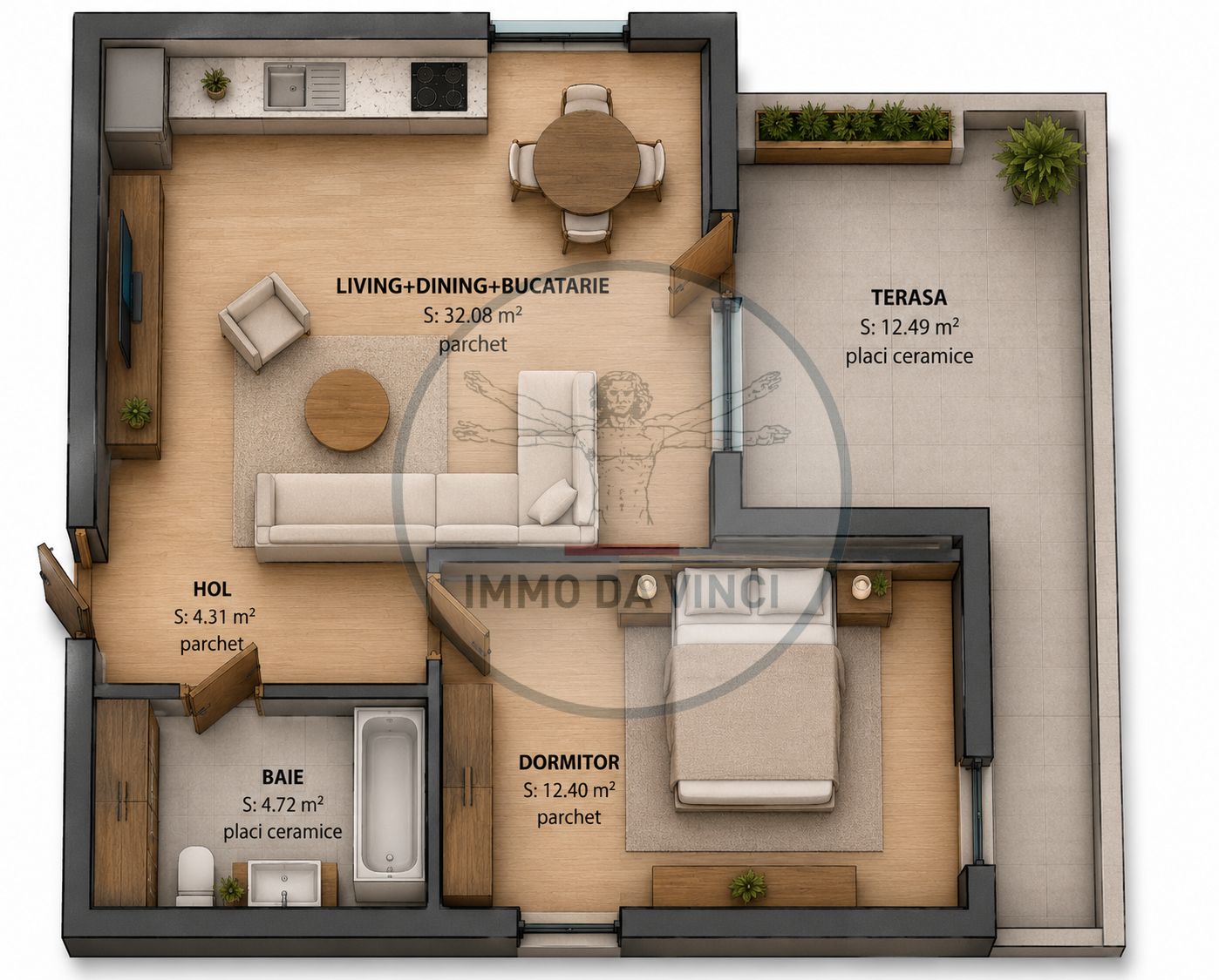 Apartamente cu 1-2-3-4 camere, parcare | Bloc Nou Traian Vuia Pod IRA — fotografia 4