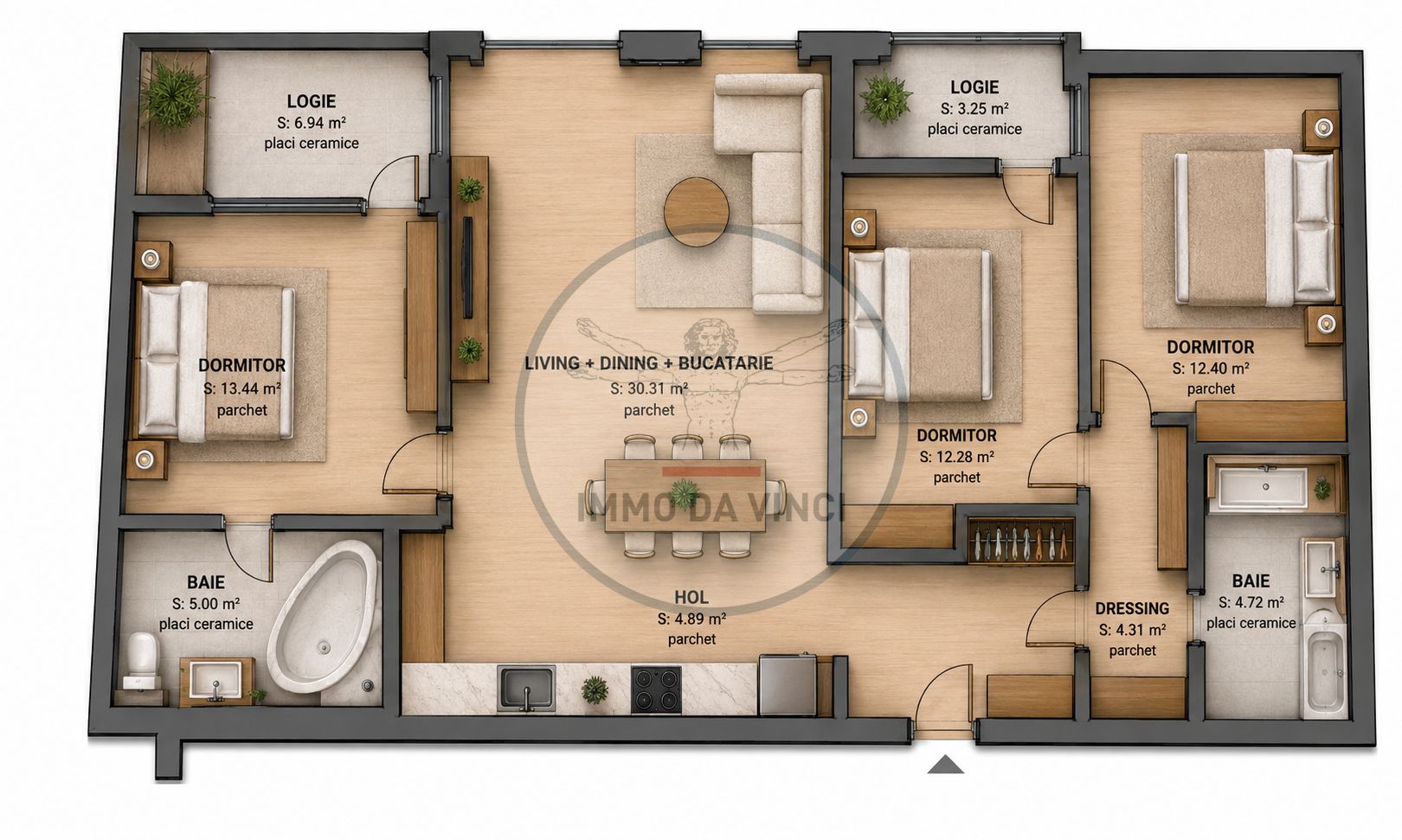 Apartamente cu 1-2-3-4 camere, parcare | Bloc Nou Traian Vuia Pod IRA — fotografia 8