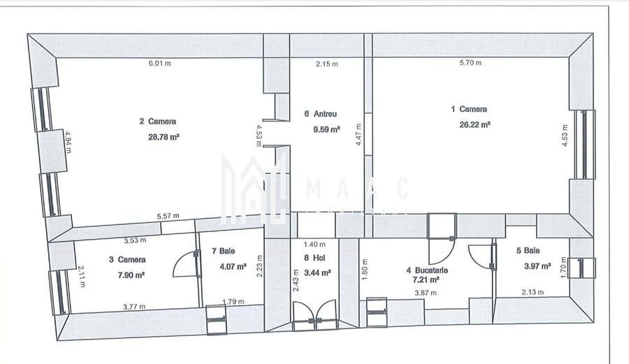 Apartament la casă  | 5 camere | 91 MPU | Regim Hotelier | Ultracentral — fotografia 5