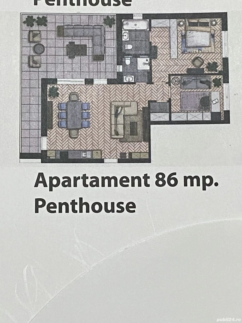 BRASADAS vinde penthouse 2 cam semifinisat-Smalard City. — fotografia 5